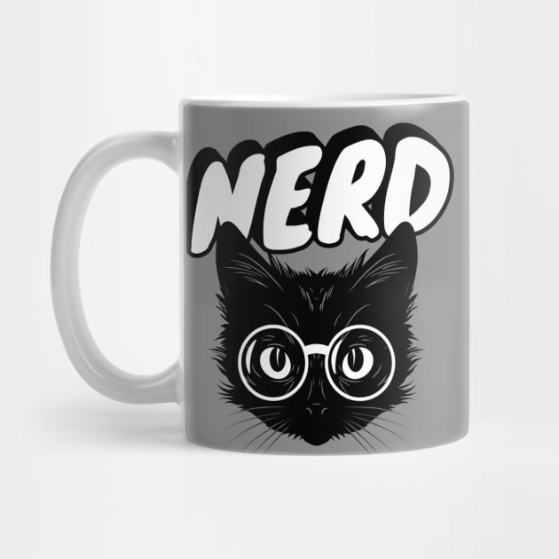 Nerdy Cat by Indieteesandmerch